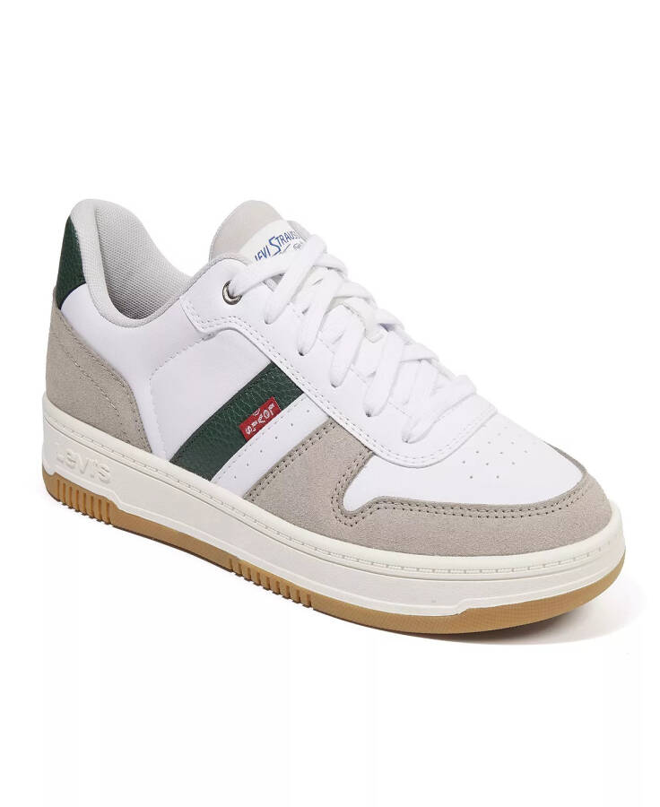 Men's Drive Lo Lace Up Sneaker White/Cappuccino/Forest Green - 1