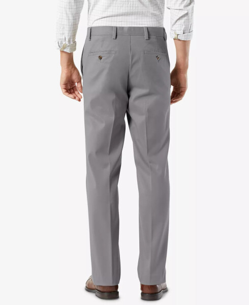 Men's Easy Classic Fit Khaki Stretch Pants Burma Grey - 8