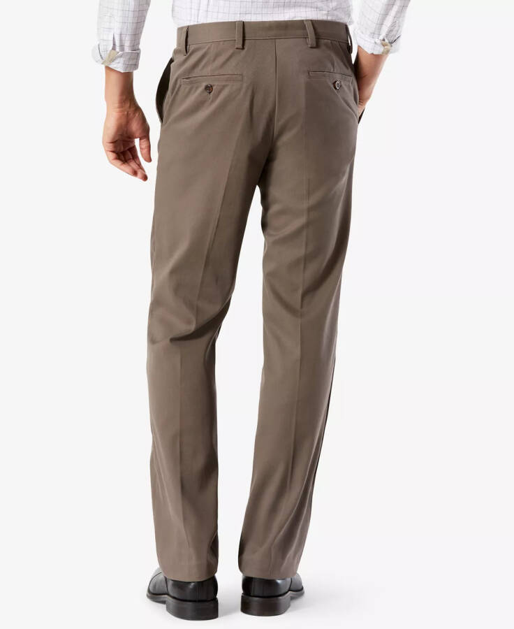 Men's Easy Classic Fit Khaki Stretch Pants Dark Pebble - 3