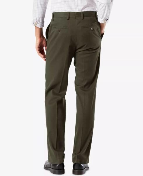 Men's Easy Classic Fit Khaki Stretch Pants Olive Grove - 3