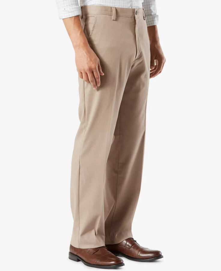 Men's Easy Classic Fit Khaki Stretch Pants Timber Wolf - 8