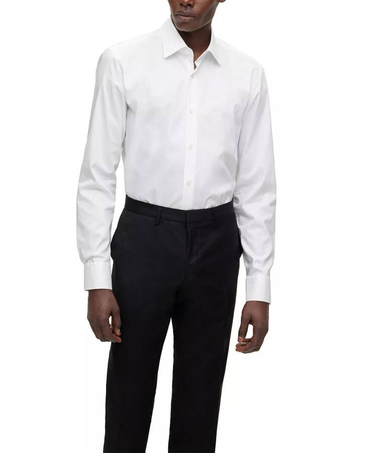 Men's Easy-Iron Slim-Fit Dress Shirt White - 1