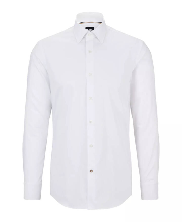 Men's Easy-Iron Slim-Fit Dress Shirt White - 3