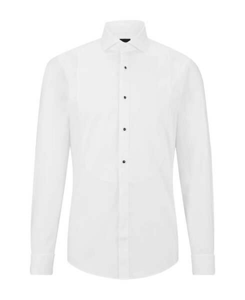 Men's Easy-Iron Stretch-Cotton Poplin Slim-Fit Dress Shirt White - 2