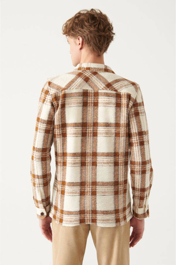 Men's Ecru Oversize Lumberjack Pocket Shirt A22y2039 - 9