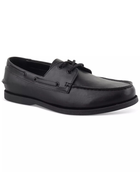 Men's Elliot Boat Shoes, Created for Macy's Black - 1