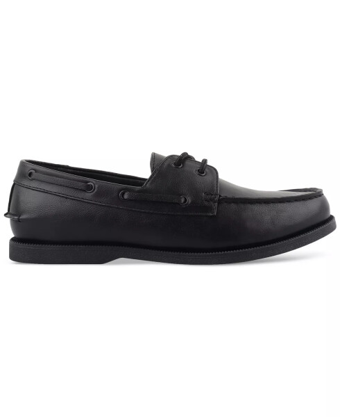 Men's Elliot Boat Shoes, Created for Macy's Black - 2