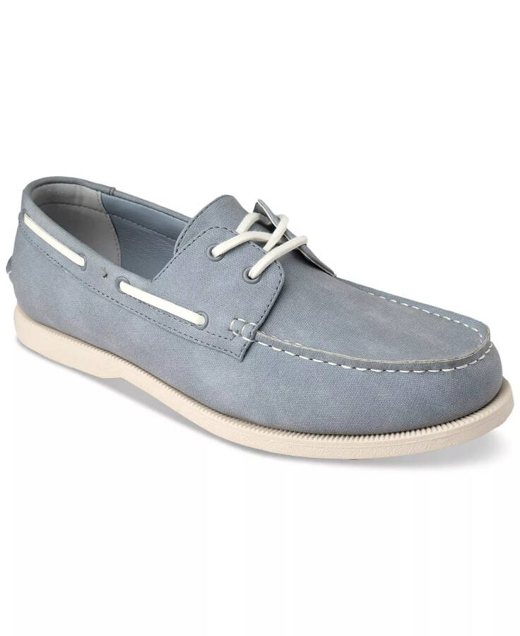 Men's Elliot Lace-Up Boat Shoes, Created for Macy's Light Blue - 1