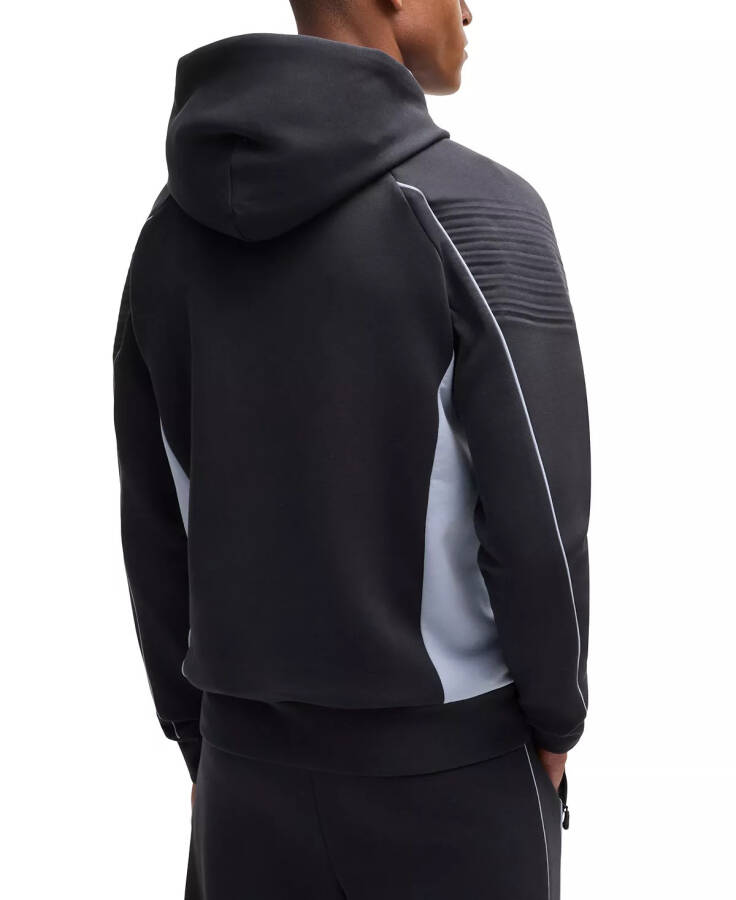 Men's Embossed-Artwork Zip-Up Hoodie Black - 5