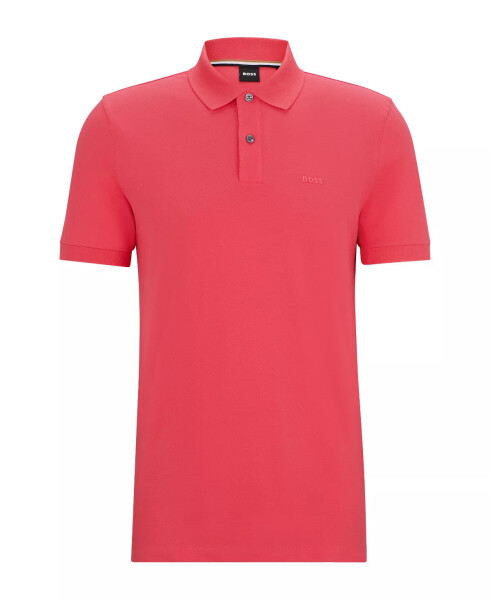 Men's Embroidered Logo Polo Shirt Dark Pink - 8