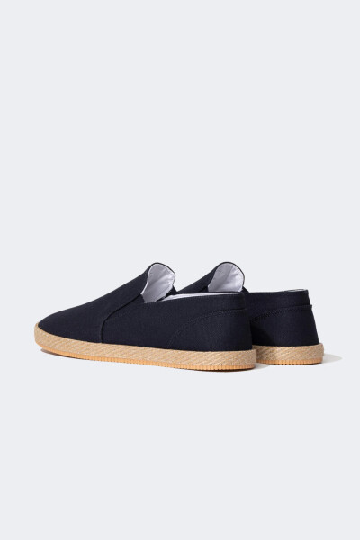 Men's Espadrille Linen Shoes Navy Blue - 9