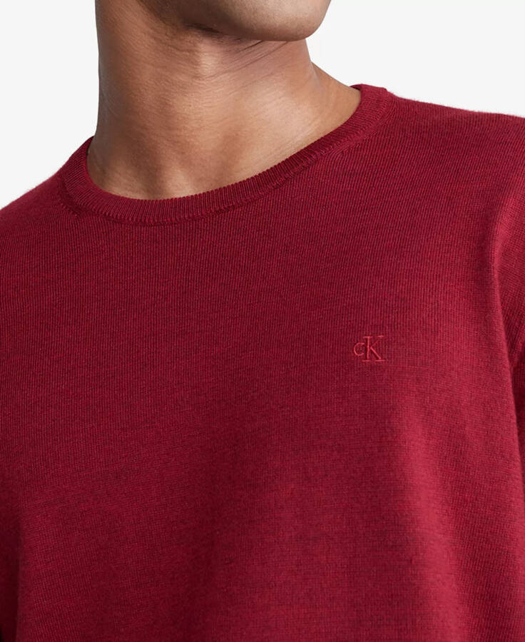 Men's Extra Fine Merino Wool Blend Sweater Sun Dried Tomato - 3