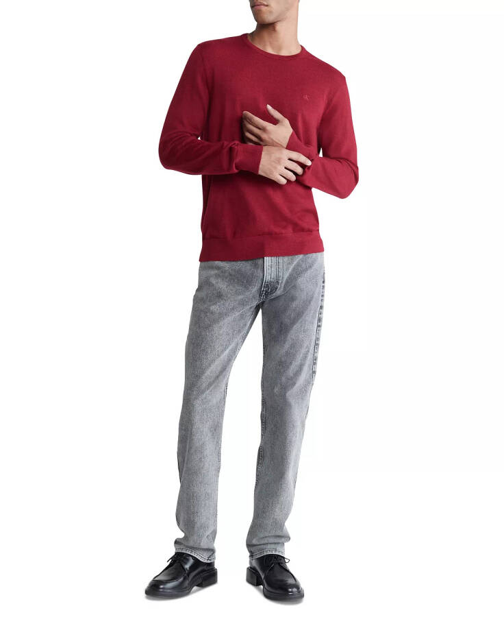 Men's Extra Fine Merino Wool Blend Sweater Sun Dried Tomato - 4