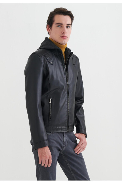 Men's Faux Leather Jacket - 2