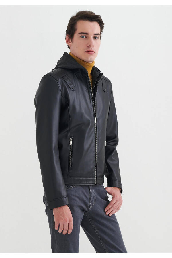 Men's Faux Leather Jacket - 2