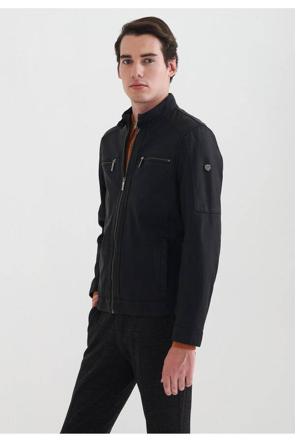 Men's Faux Leather Jacket - 1