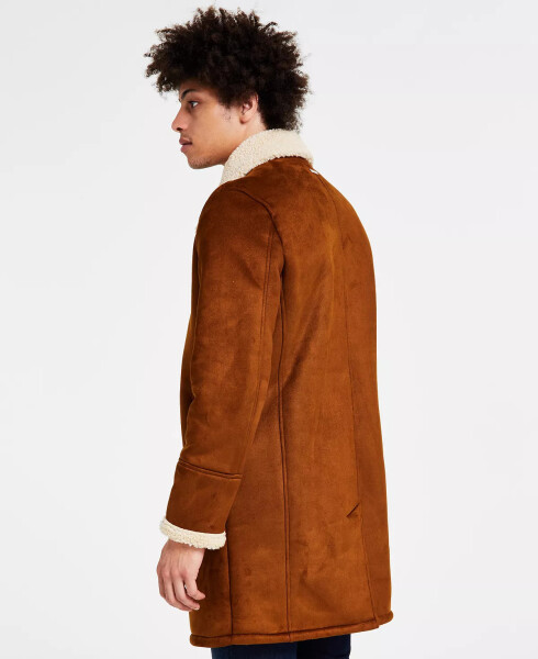 Men's Faux-Shearling Overcoat Cognac - 2