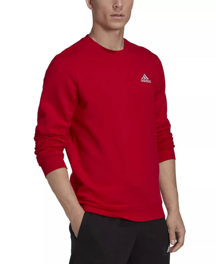 Men's Feel Cozy Essentials Classic-Fit Embroidered Logo Fleece Sweatshirt - Scarlet Red - 3