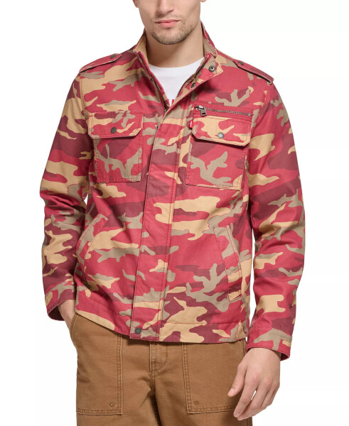 Men's Field Jacket Red Khaki Camo - 1