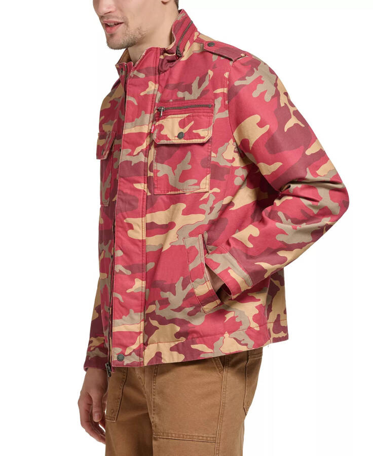 Men's Field Jacket Red Khaki Camo - 2