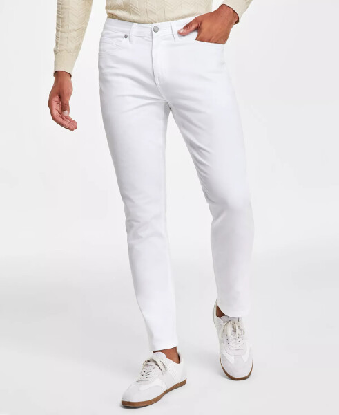 Men's Five-Pocket Straight-Fit Twill Pants, Created for Modazone Bright White - 4