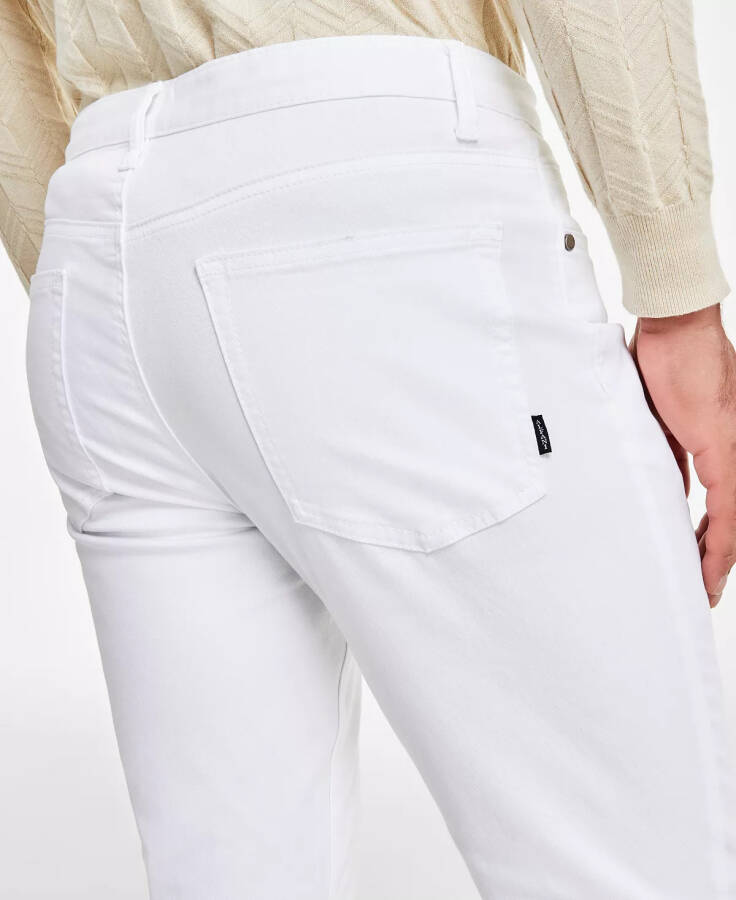 Men's Five-Pocket Straight-Fit Twill Pants, Created for Modazone Bright White - 6