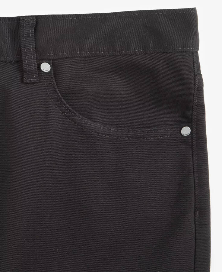 Men's Five-Pocket Straight-Fit Twill Pants, Created for Modazone Deep Black - 5