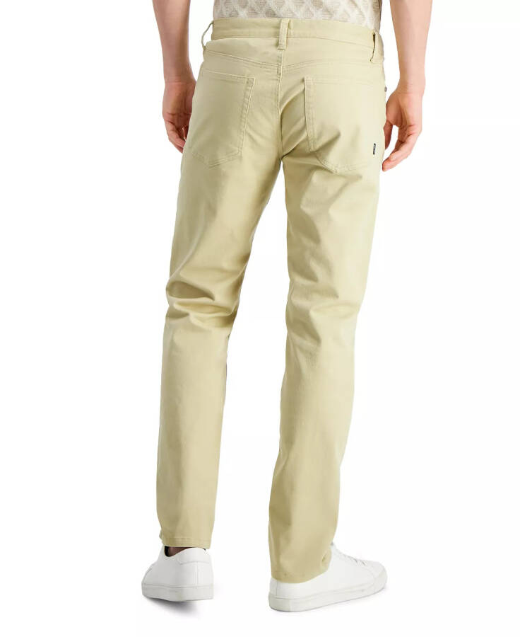 Men's Five-Pocket Straight-Fit Twill Pants, Created for Modazone Pale Khaki - 5