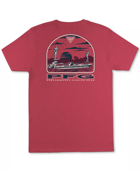 Men's Forem PFG Fishermen Graphic T-Shirt Sunset Red - 1