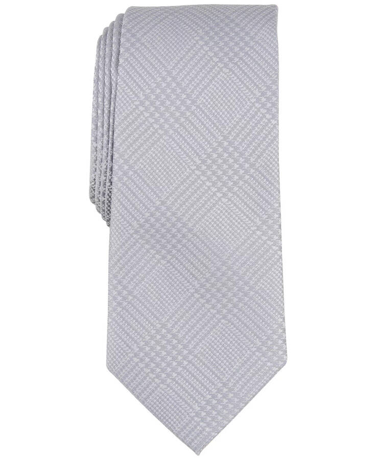 Men's Foxboro Plaid Tie, Created for Modazone Silver - 1