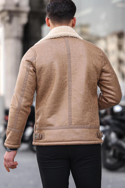 Men's Fur Suede Leather Jacket - 2