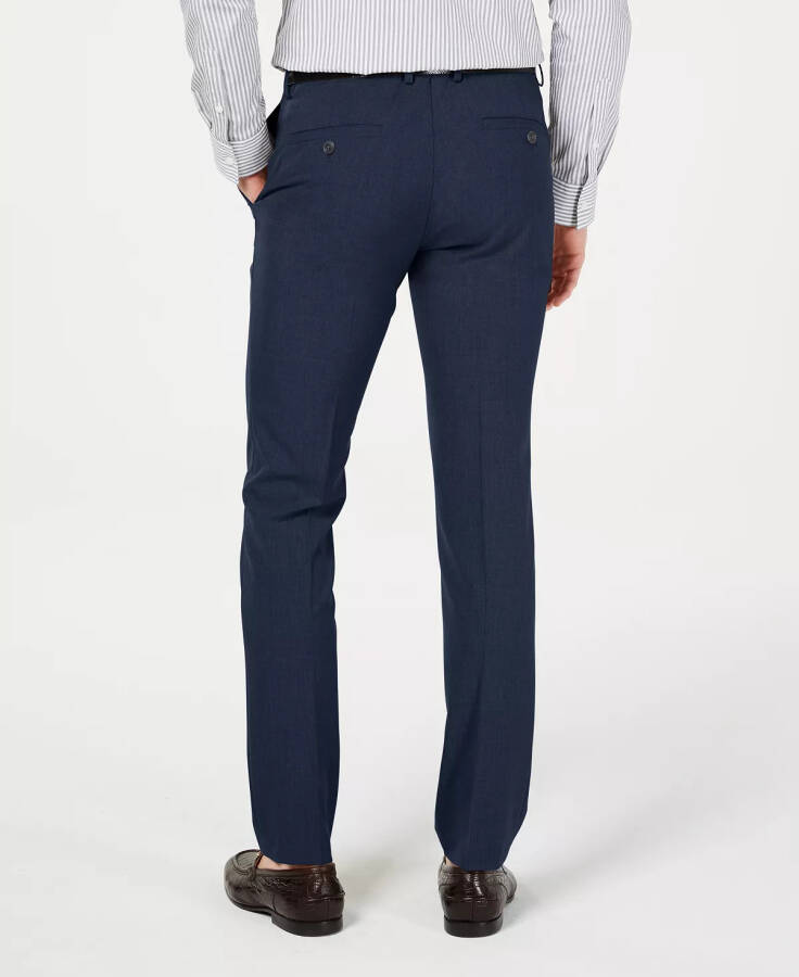 Men's Gabardine Skinny/Extra-Slim Fit Performance Stretch Flat-Front Dress Pants Blue - 2