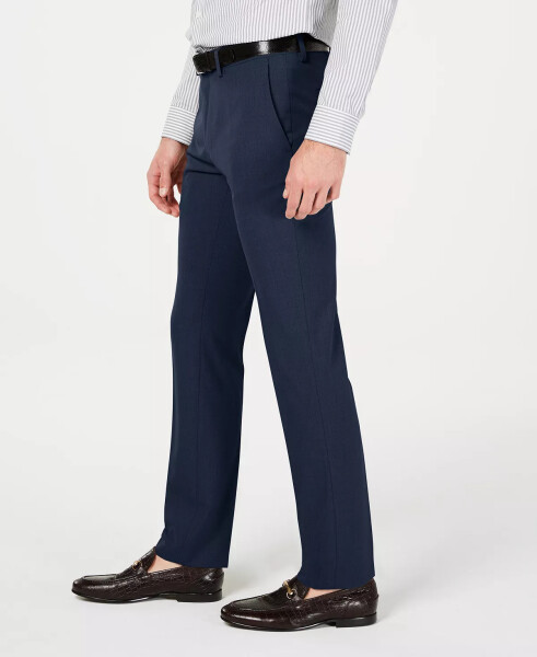 Men's Gabardine Skinny/Extra-Slim Fit Performance Stretch Flat-Front Dress Pants Blue - 3