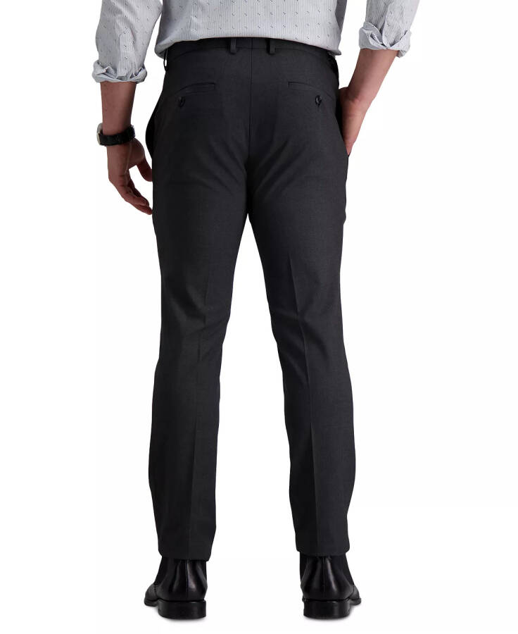 Men's Gabardine Skinny/Extra-Slim Fit Performance Stretch Flat-Front Dress Pants Charcoal - 3