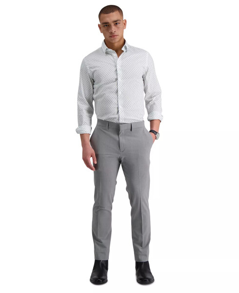 Men's Gabardine Skinny/Extra-Slim Fit Performance Stretch Flat-Front Dress Pants Grey - 1