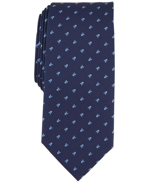 Men's Galway Slim Neat Tie, Created for Modazone Navy - 1