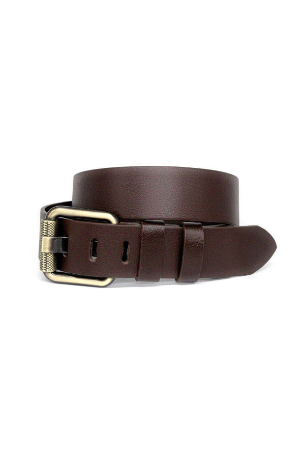 Men's Genuine Leather 4.5 cm. Jeans Belt - 3