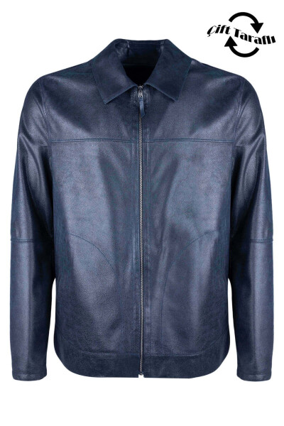 Men's Genuine Leather Jacket - 1