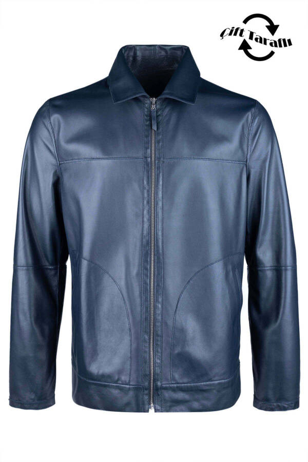 Men's Genuine Leather Jacket - 5