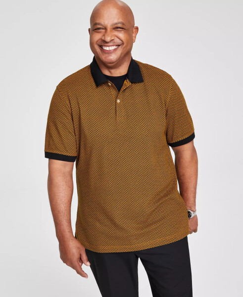 Men's Geometric Short-Sleeve Polo Shirt, Created for Modazone Golden - 1