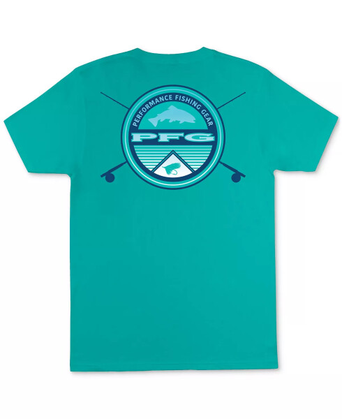 Men's Gharet PFG Regular-Fit Logo Graphic T-Shirt Bright Aqua - 1