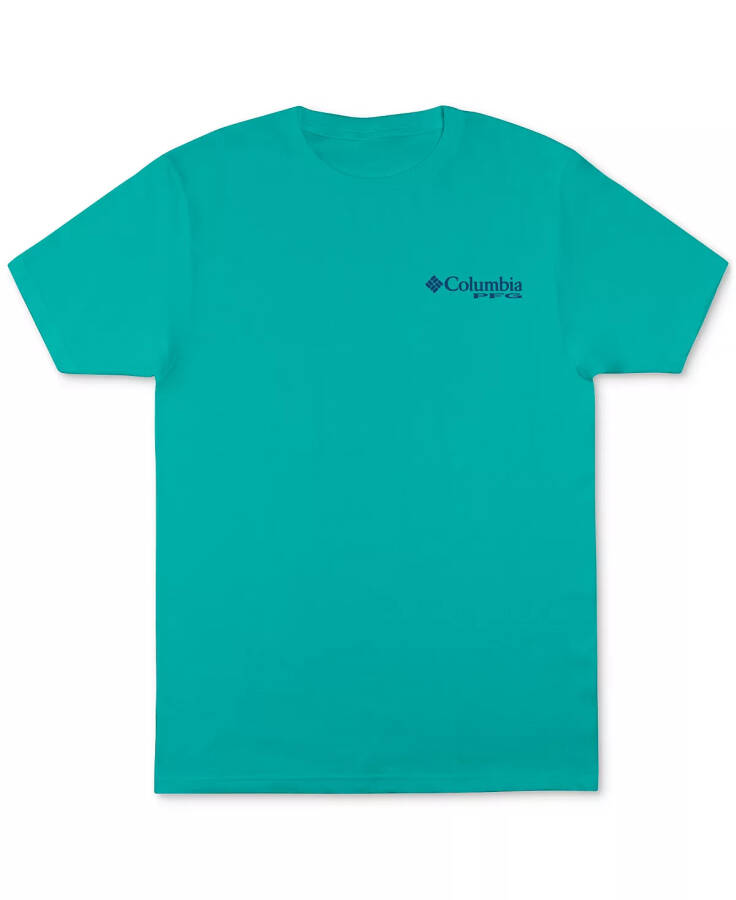 Men's Gharet PFG Regular-Fit Logo Graphic T-Shirt Bright Aqua - 2