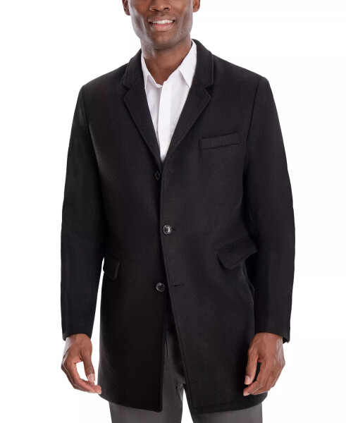 Men's Ghent Slim-Fit Overcoat Black - 6