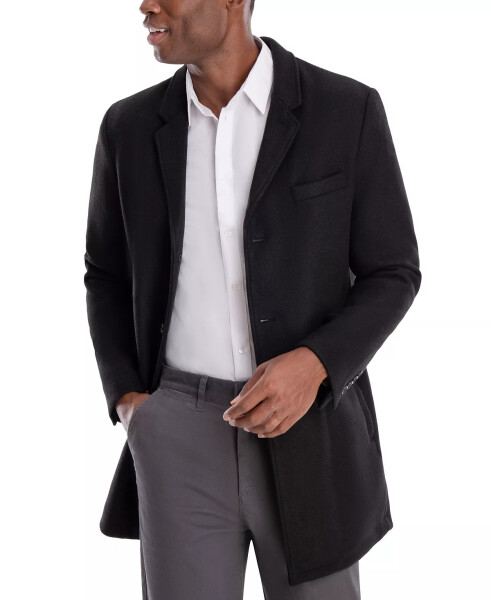 Men's Ghent Slim-Fit Overcoat Black - 7