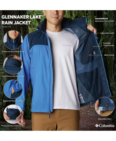 Men's Glennaker Lake Rain Jacket Blue, Navy - 3