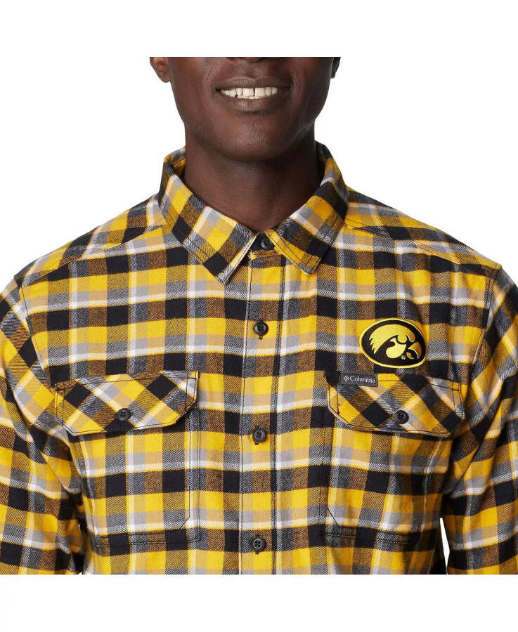 Men's Gold Iowa Hawkeyes Flare Gun Flannel Long Sleeve Shirt Gold - 2