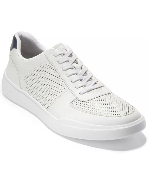 Men's Grand Crosscourt Modern Perf Sneaker Optic White, Peacoat - 1