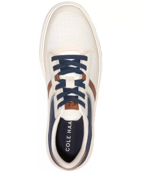 Men's Grand Crosscourt Winner Mixed-Media Lace-Up Sneakers Ivory/Navy Blazer/Dark Sequoia/Natural Tan - 6