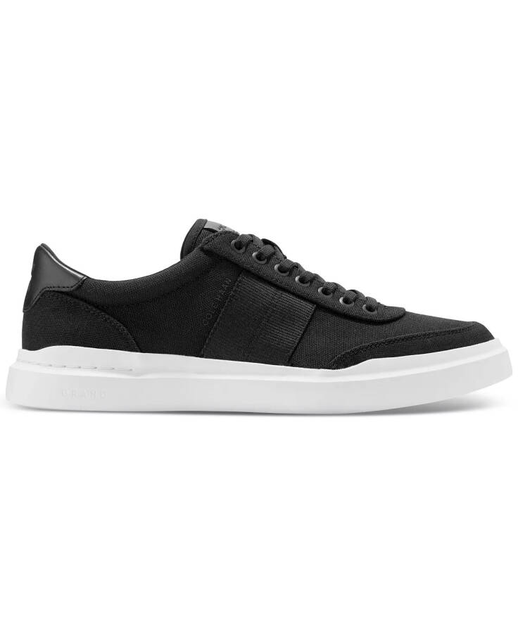 Men's GrandPrø Rally Canvas II Lace-Up Court Sneakers Black/optic White - 2