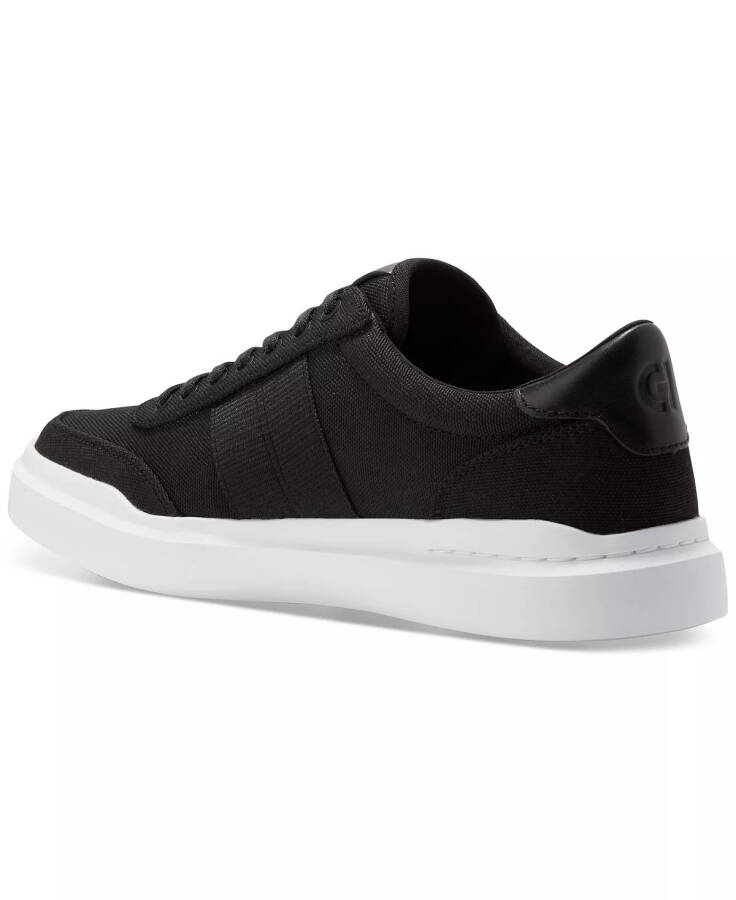 Men's GrandPrø Rally Canvas II Lace-Up Court Sneakers Black/optic White - 3